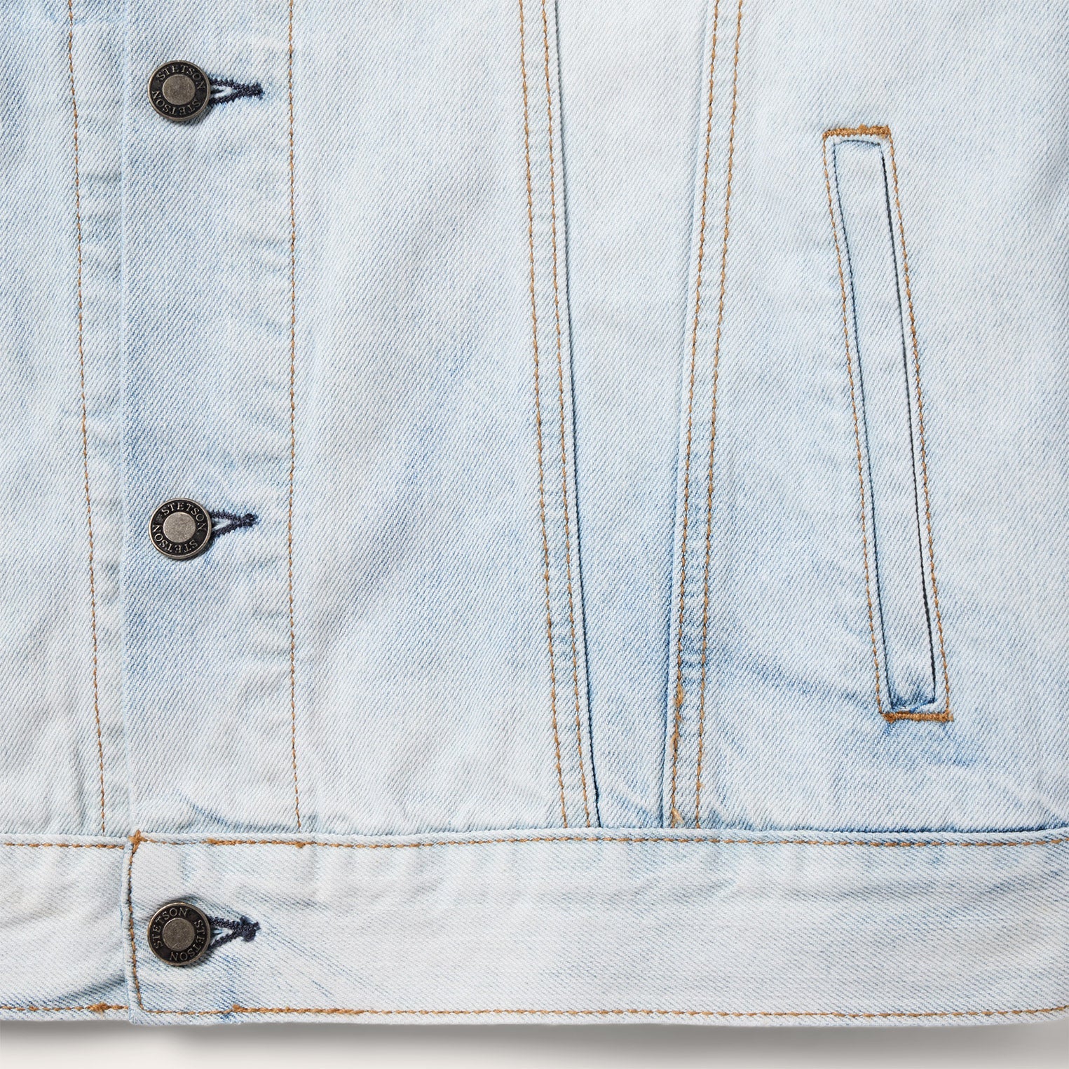Light Denim Trucker Jacket Blue | Stetson Men