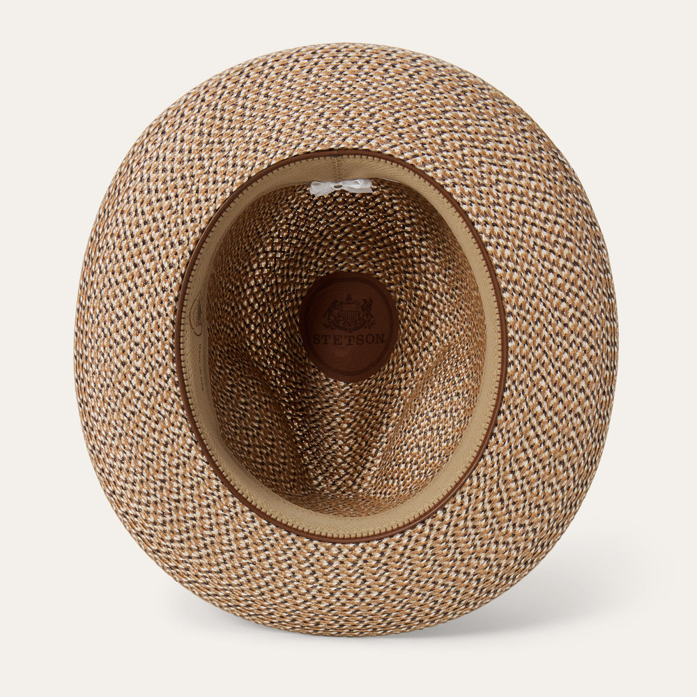 Emin Straw Fedora Brown Mix | Stetson Hats