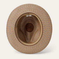 Emin Straw Fedora Brown Mix | Stetson Hats