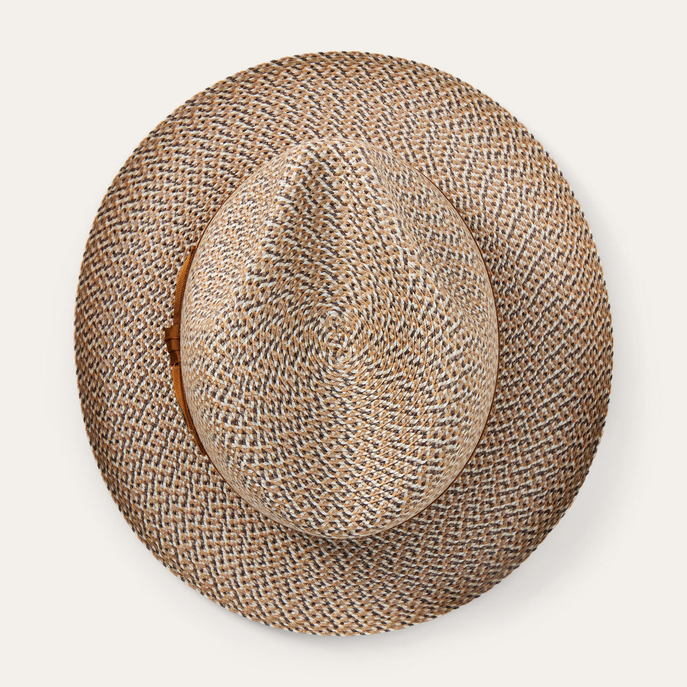 Emin Straw Fedora Brown Mix | Stetson Hats