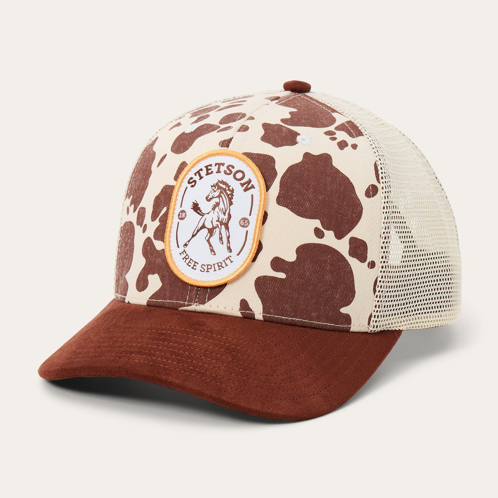 Free Spirit Trucker Hat Brown Cow | Stetson Hats
