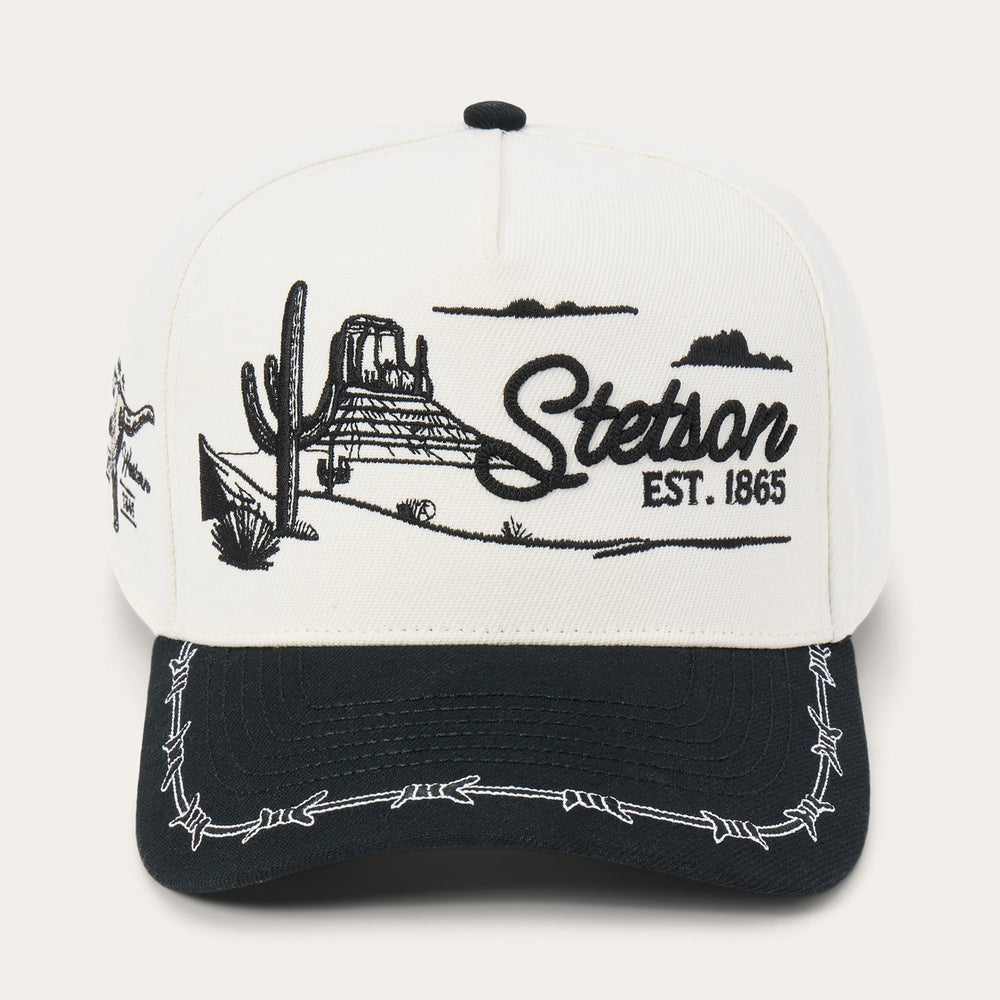 Landscape Trucker Hat Off White / Black | Stetson Hats