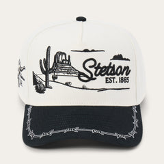 Landscape Trucker Hat Off White / Black | Stetson Hats