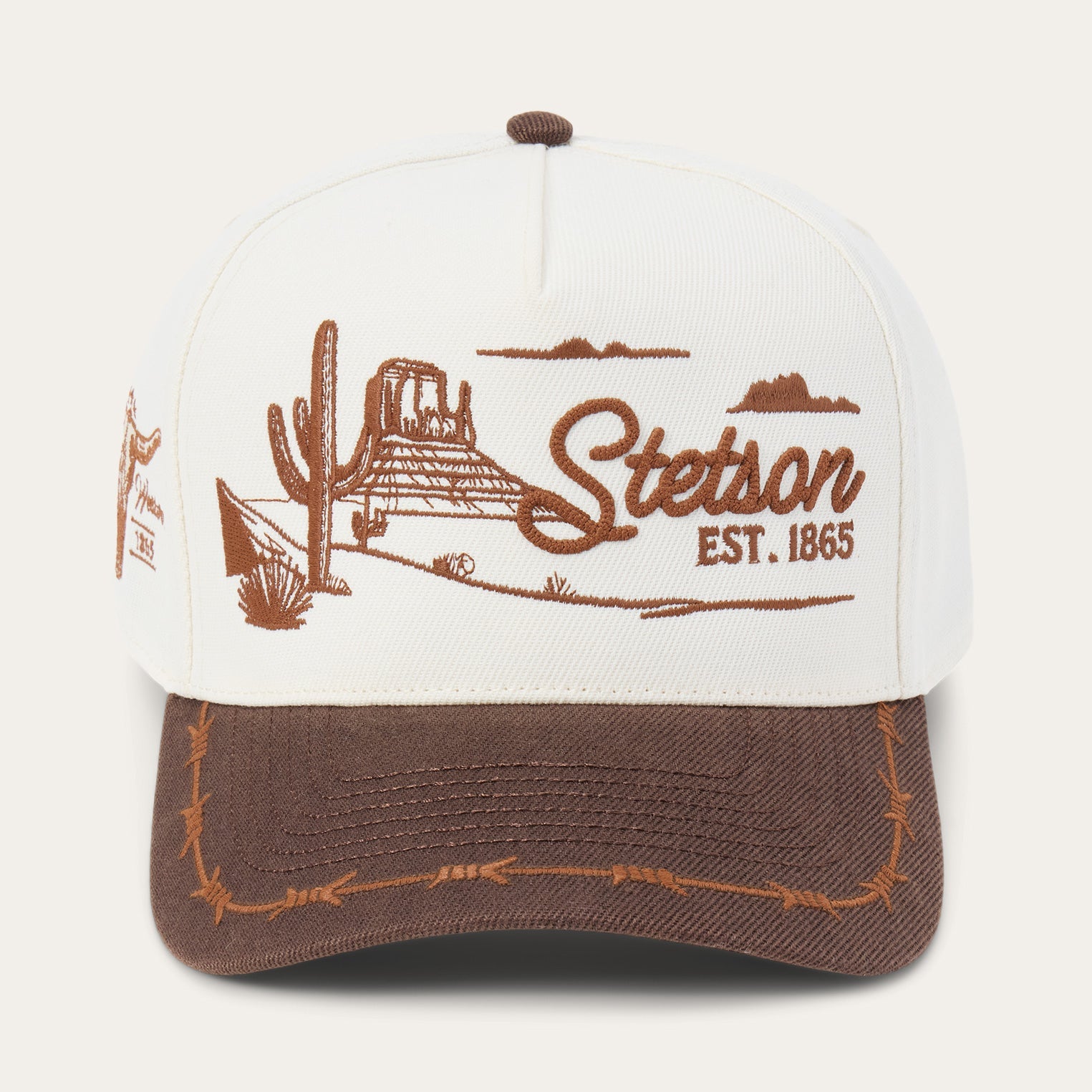 Landscape Trucker Hat Off White / Brown | Stetson Hats