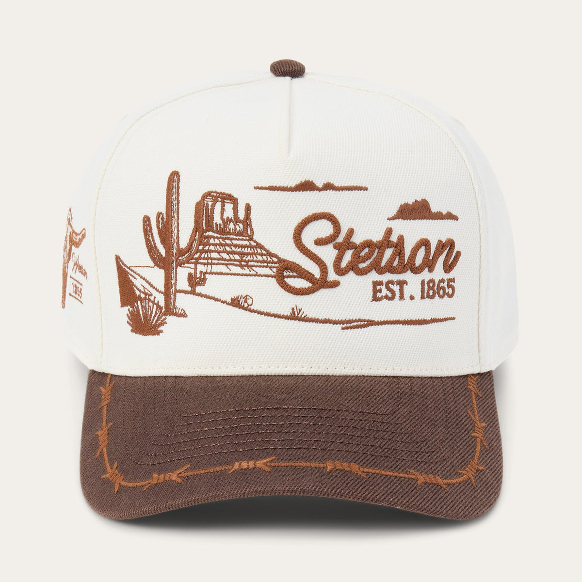 Landscape Trucker Hat Off White / Brown | Stetson Hats