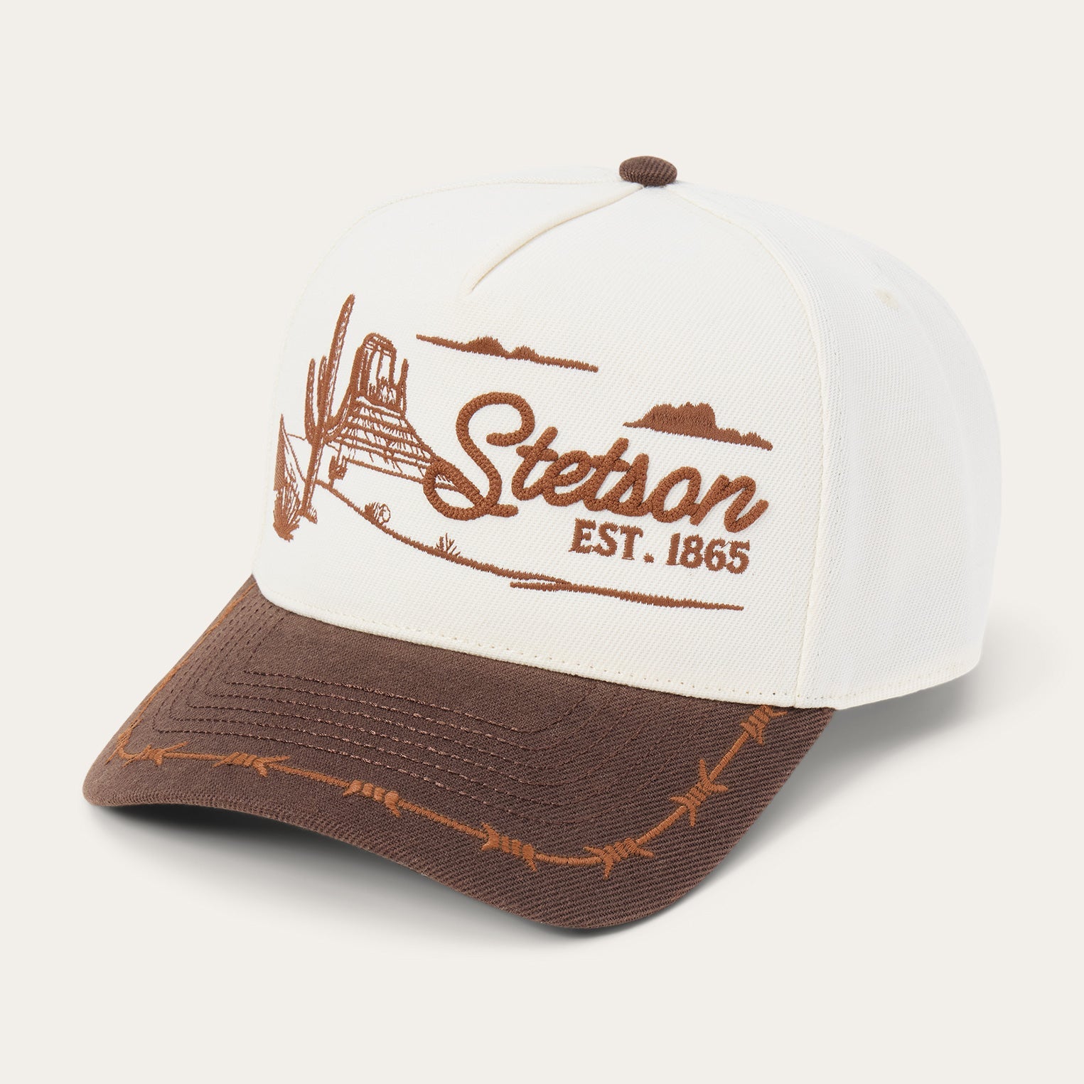 Landscape Trucker Hat Off White / Brown | Stetson Hats