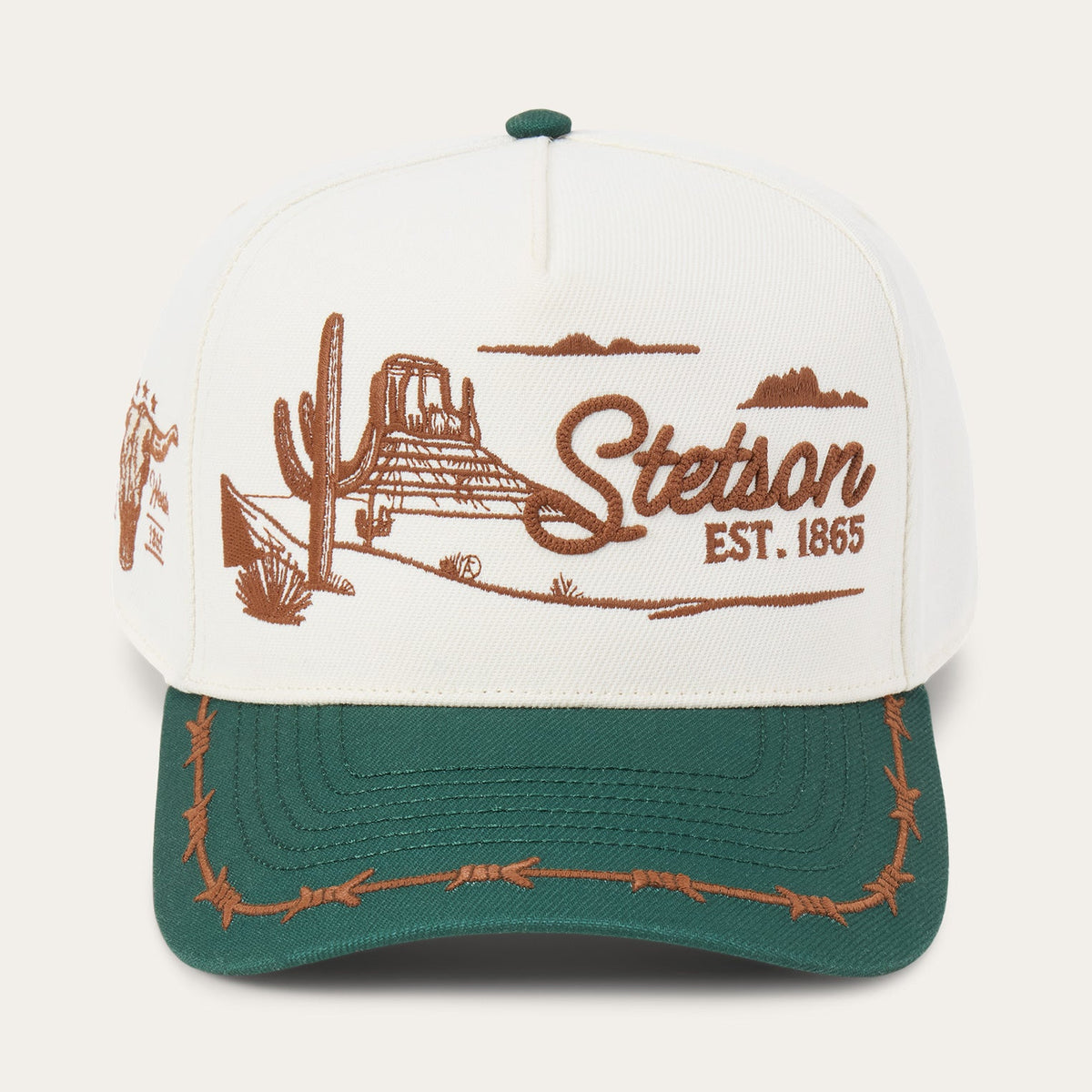 Landscape Trucker Hat Off White / Green | Stetson Hats