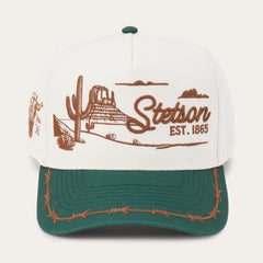 Landscape Trucker Hat Off White / Green | Stetson Hats