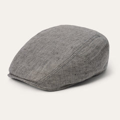 Linen Ivy Cap Grey Herringbone | Stetson Hats