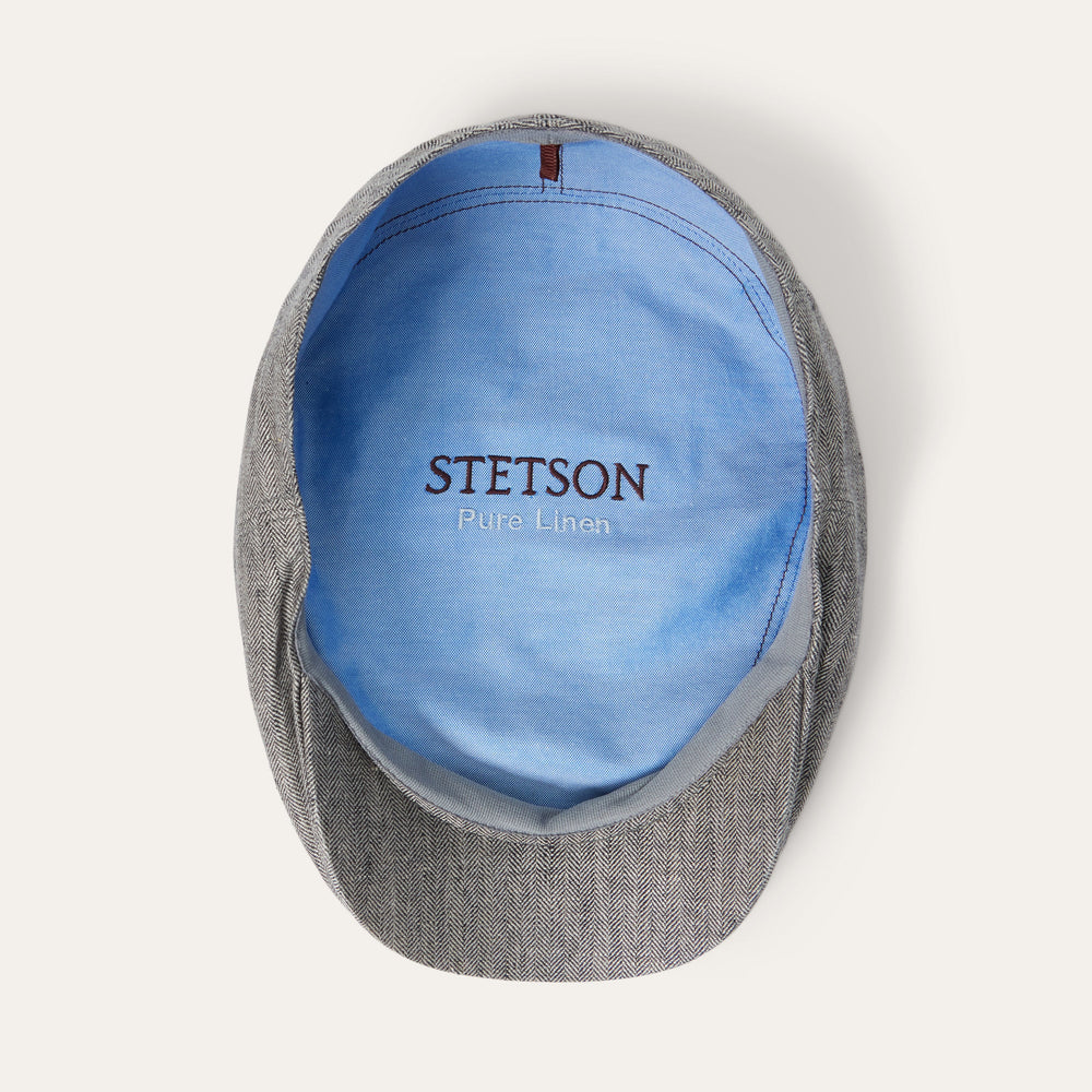 Linen Ivy Cap Grey Herringbone | Stetson Hats