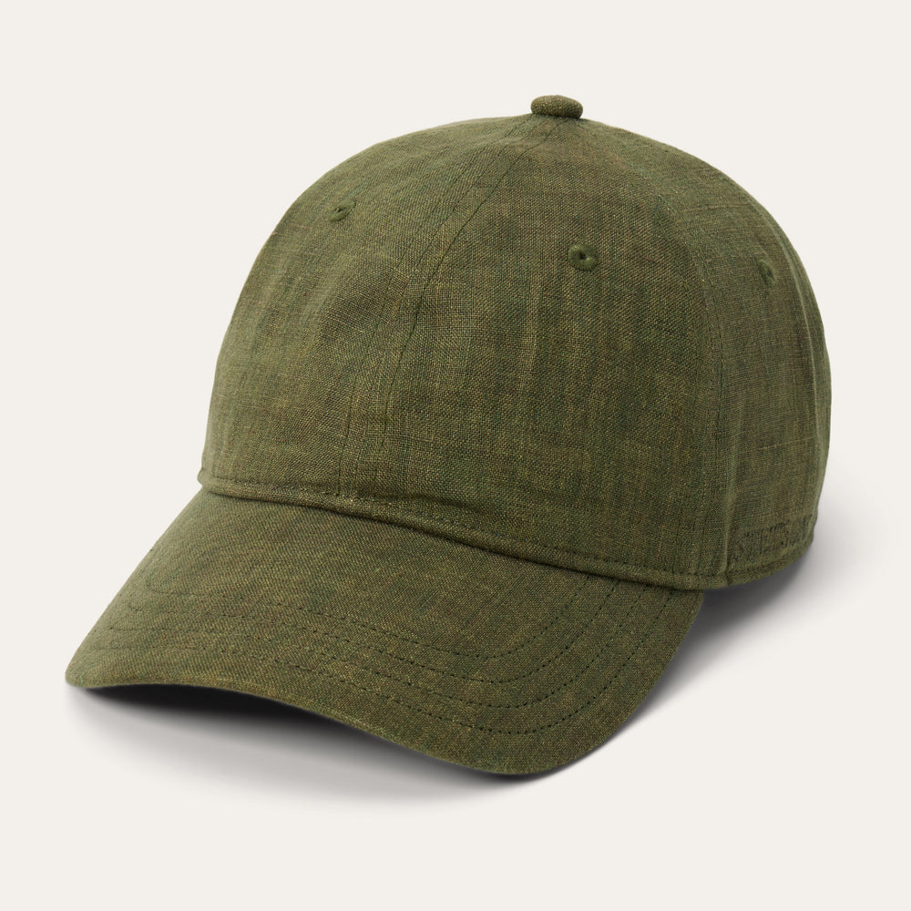 Linen Baseball Cap Olive | Stetson Hats