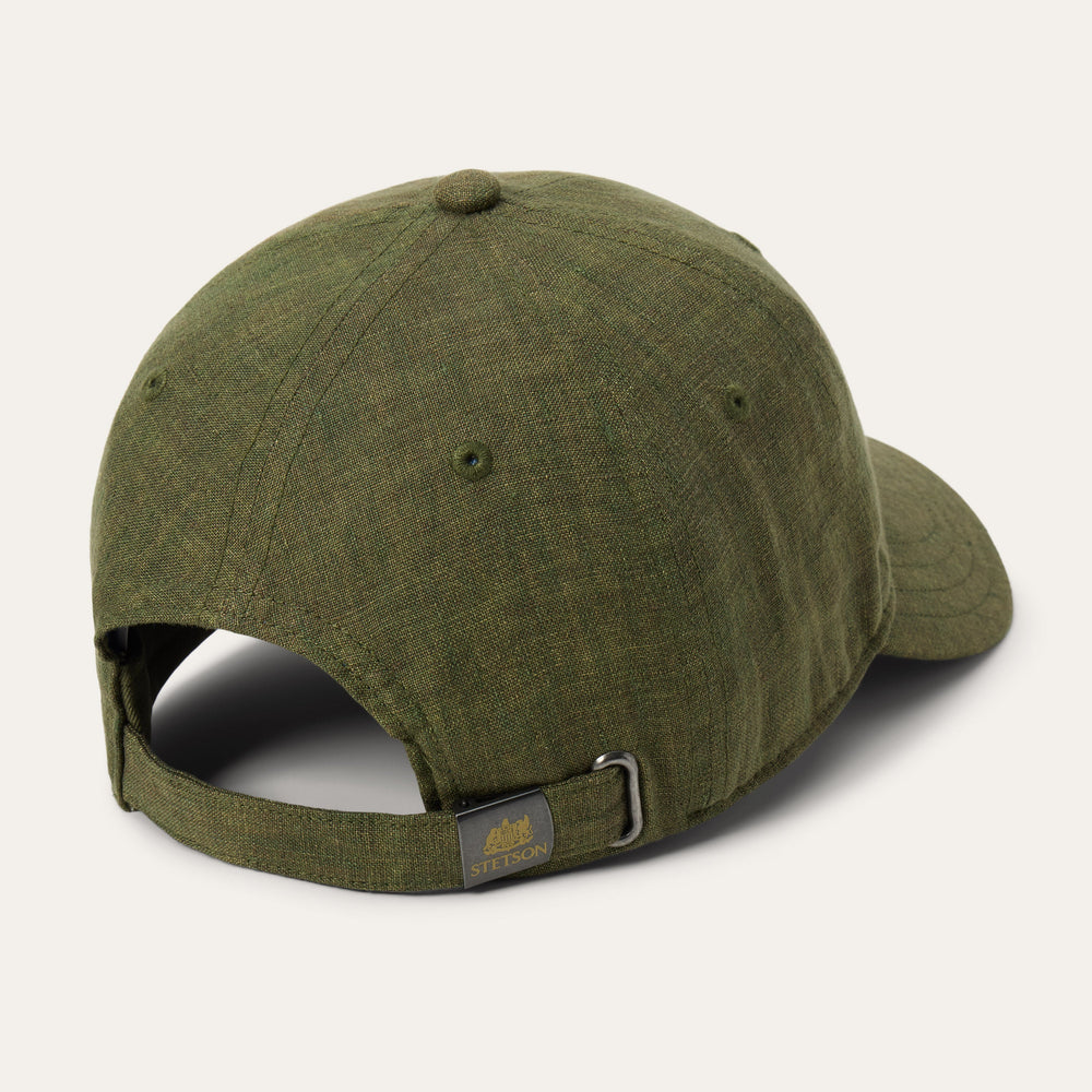 Linen Baseball Cap Olive | Stetson Hats