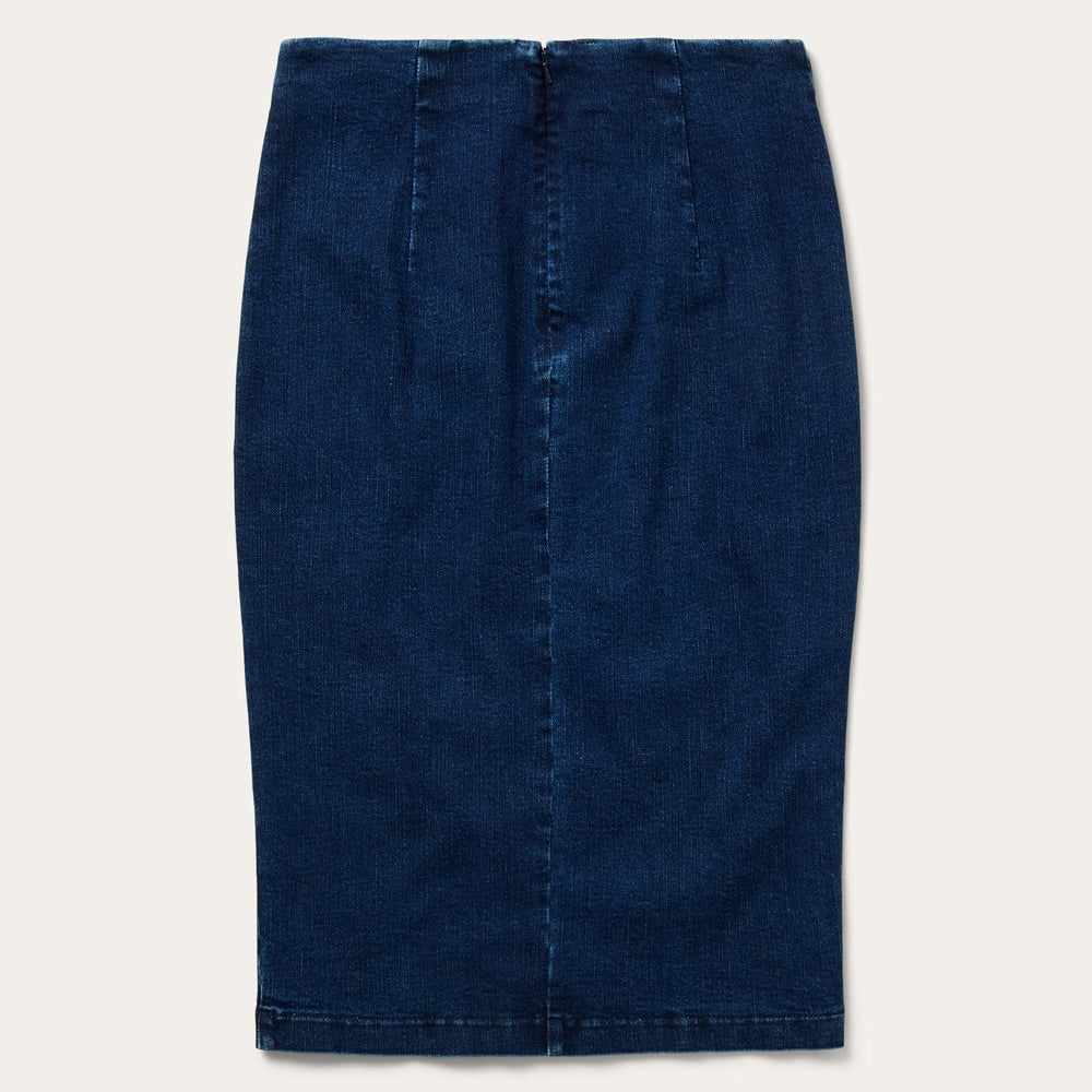 Stretch Denim Pencil Skirt Blue | Stetson Women