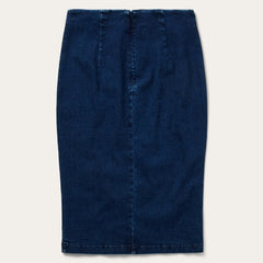 Stretch Denim Pencil Skirt Blue | Stetson Women