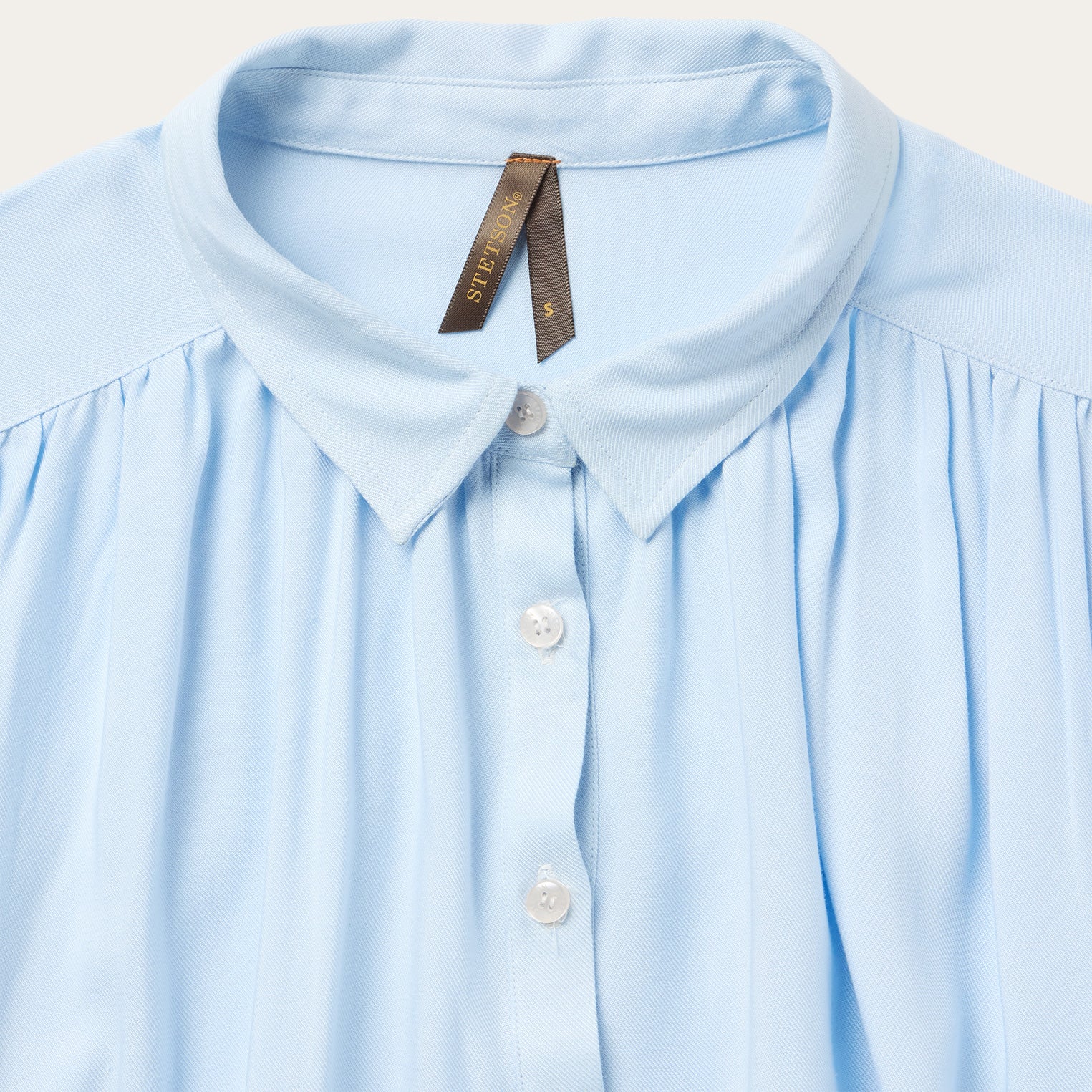 Twill Collared Blouse Blue | Stetson Women