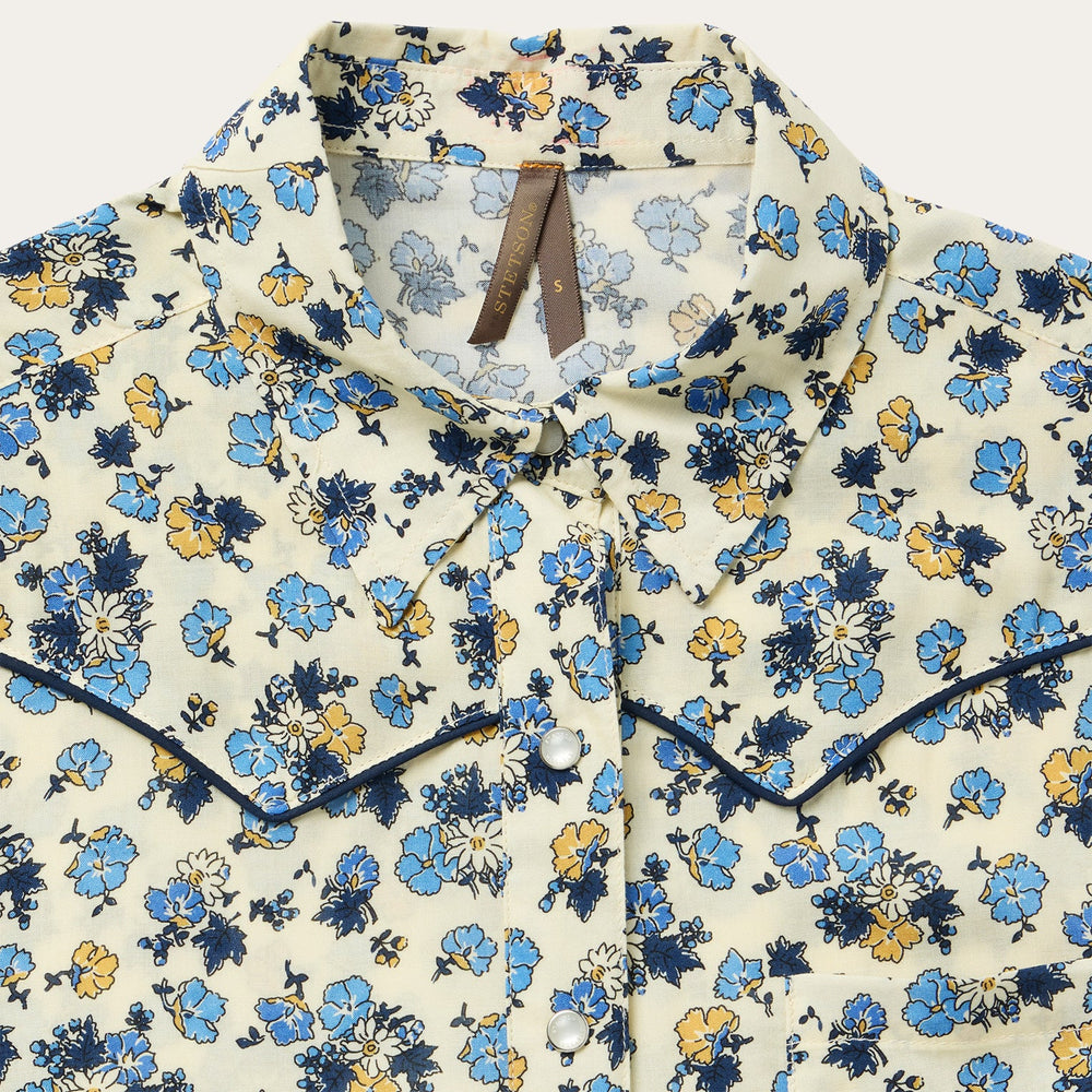 Field Flowers Print Shirt Yellow | Stetson Women