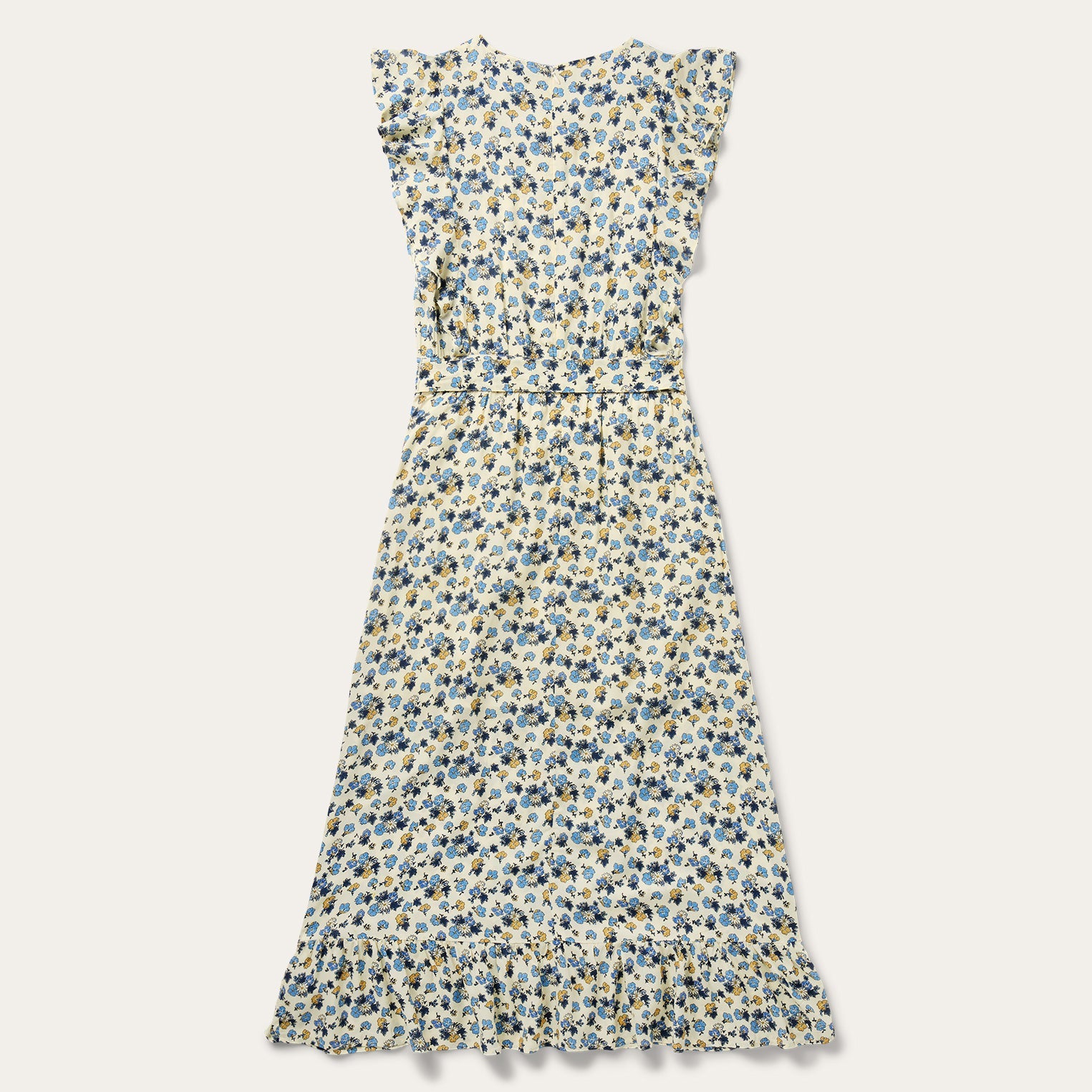 Field Flowers Print Peasant Dress Yellow | Stetson Women
