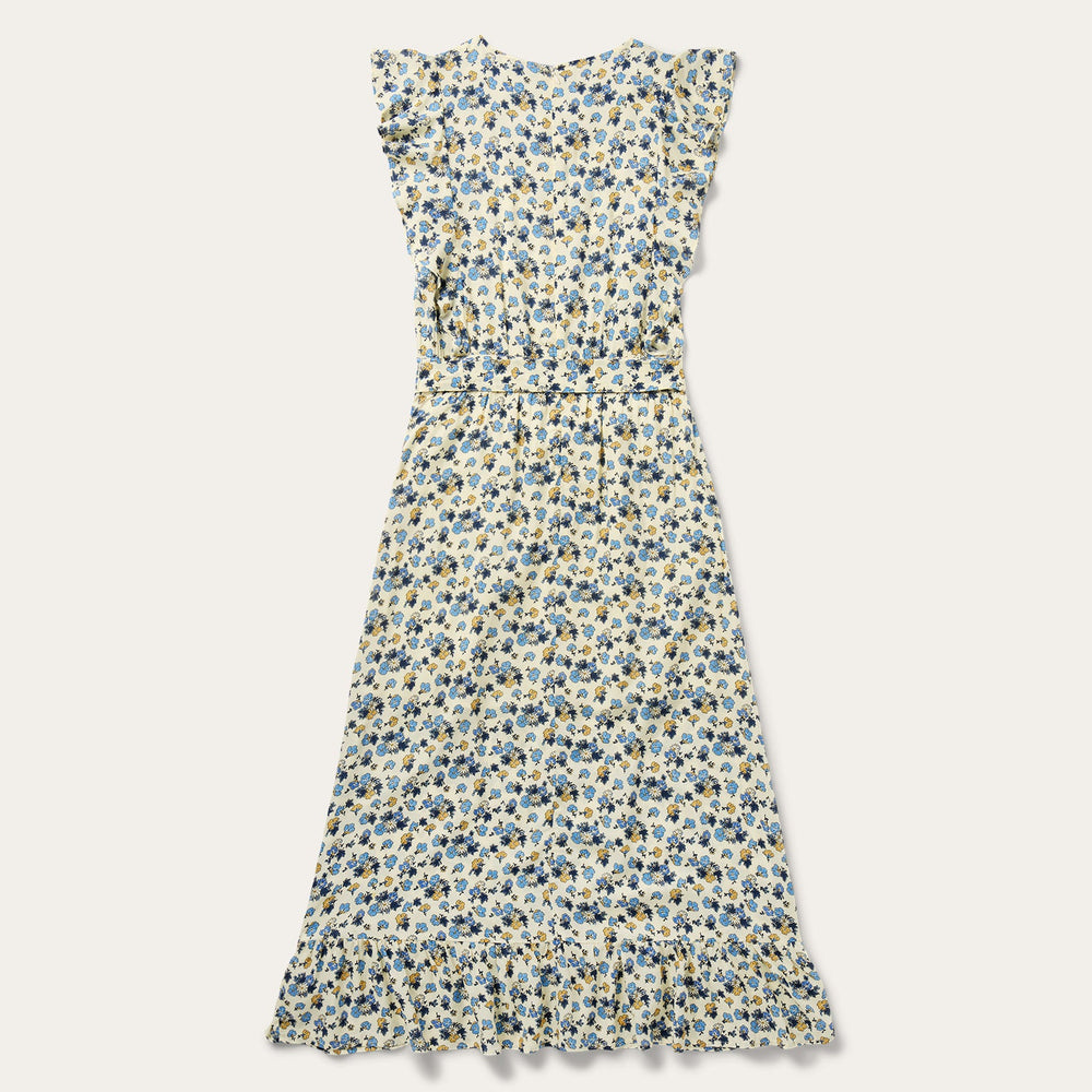 Field Flowers Print Peasant Dress Yellow | Stetson Women