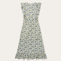 Field Flowers Print Peasant Dress Yellow | Stetson Women