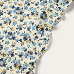 Field Flowers Print Peasant Dress Yellow | Stetson Women