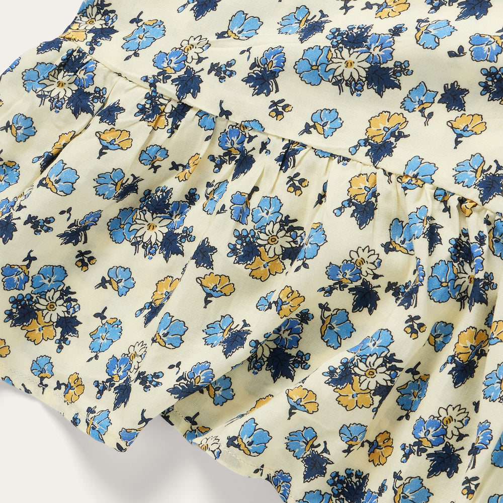 Field Flowers Print Peasant Dress Yellow | Stetson Women