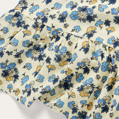 Field Flowers Print Peasant Dress Yellow | Stetson Women