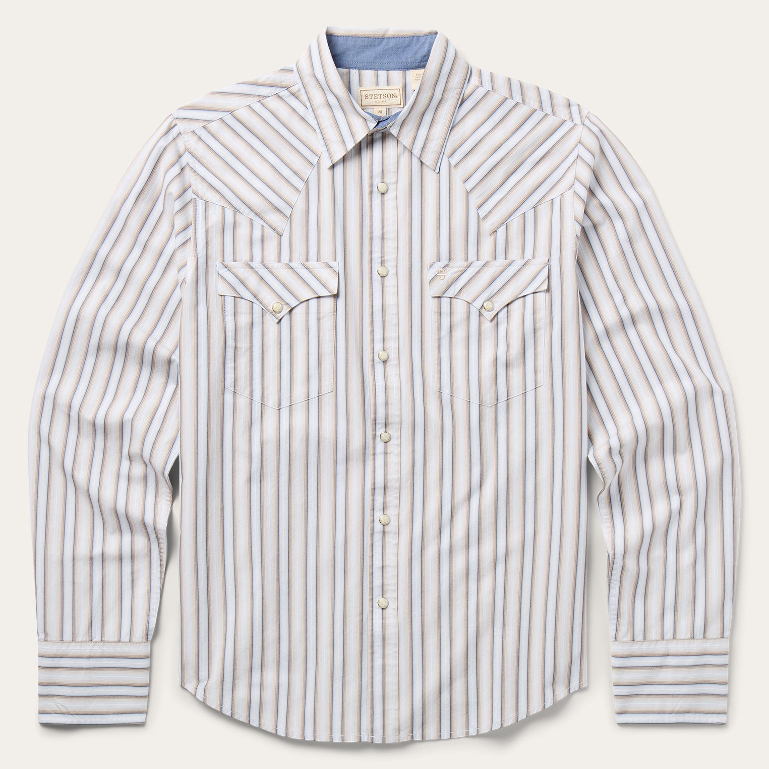 Ombre Stripe Western Shirt Brown | Stetson Men