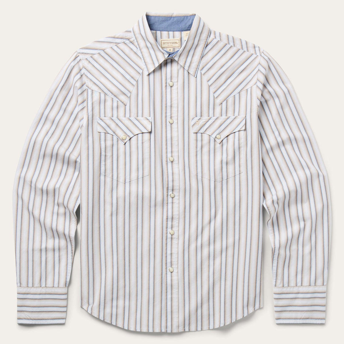 Ombre Stripe Western Shirt Brown | Stetson Men