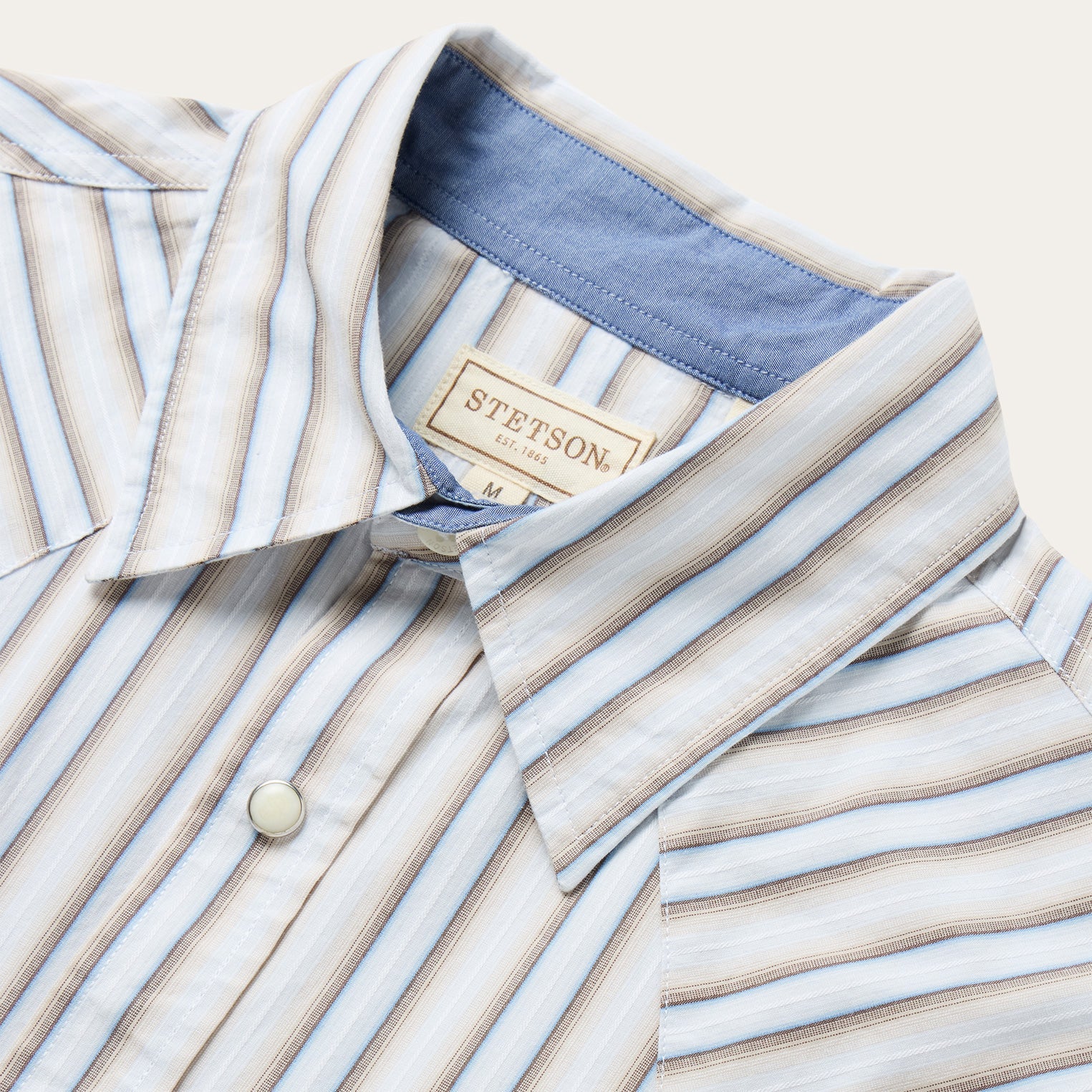 Ombre Stripe Western Shirt Brown | Stetson Men