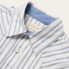 Ombre Stripe Western Shirt Brown | Stetson Men