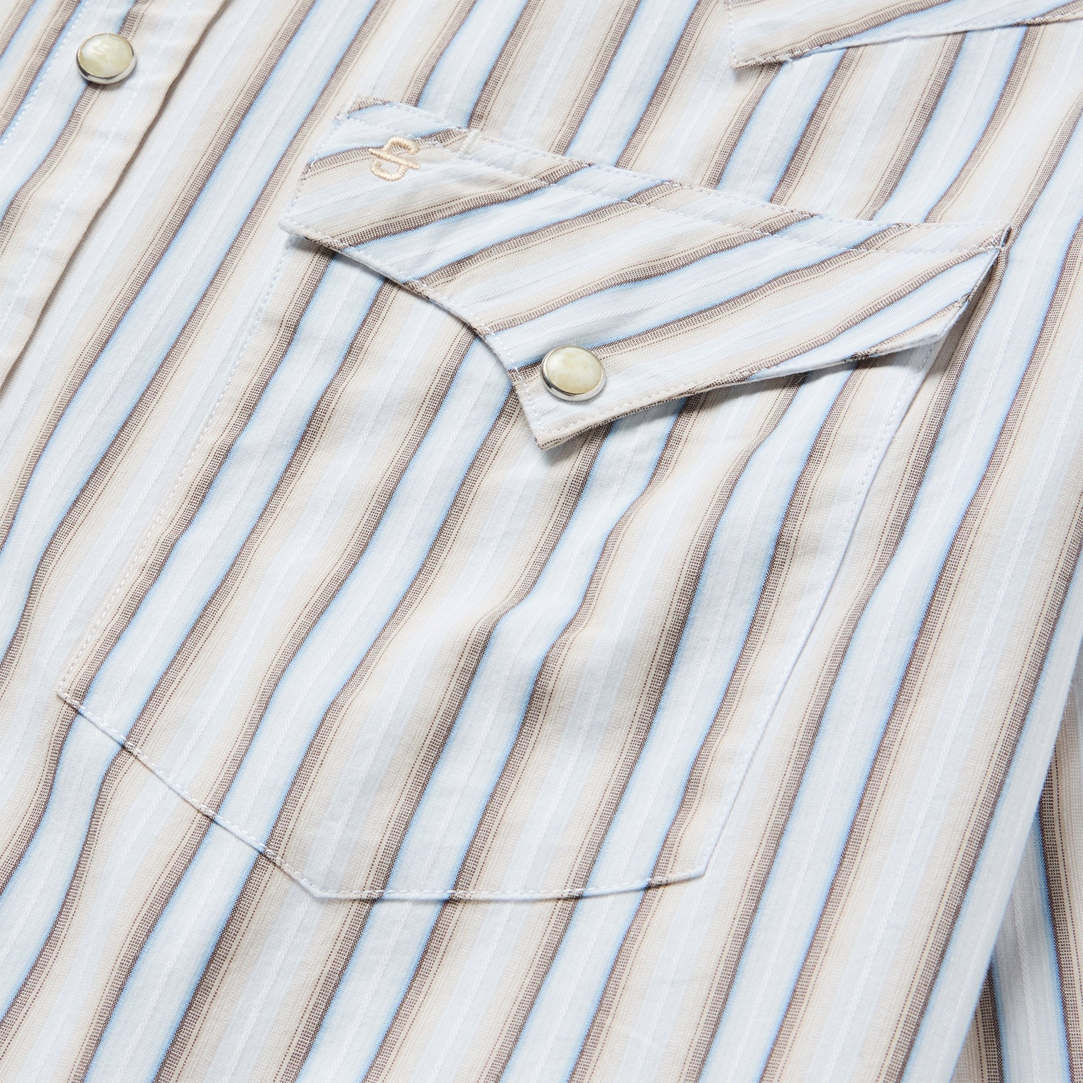 Ombre Stripe Western Shirt Brown | Stetson Men