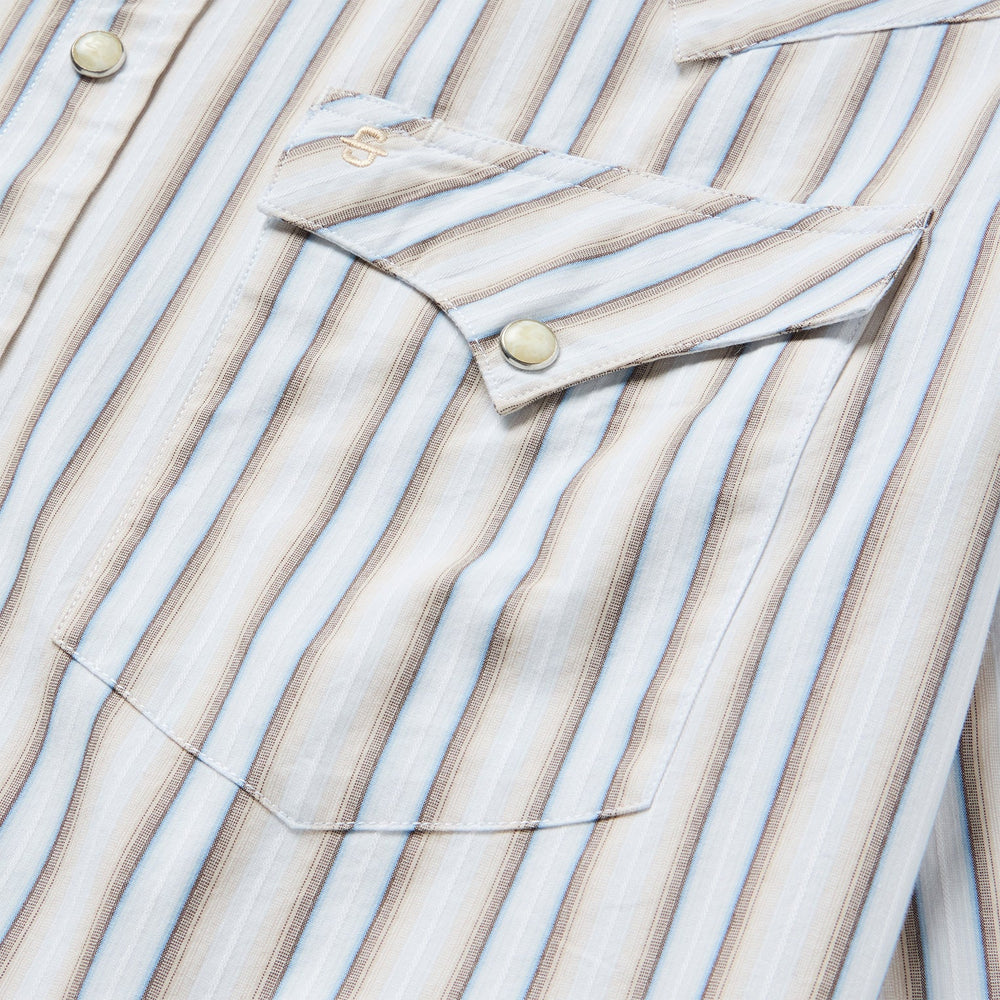 Ombre Stripe Western Shirt Brown | Stetson Men