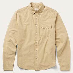 Peached Oxford Button-Down Shirt Tan | Stetson Men