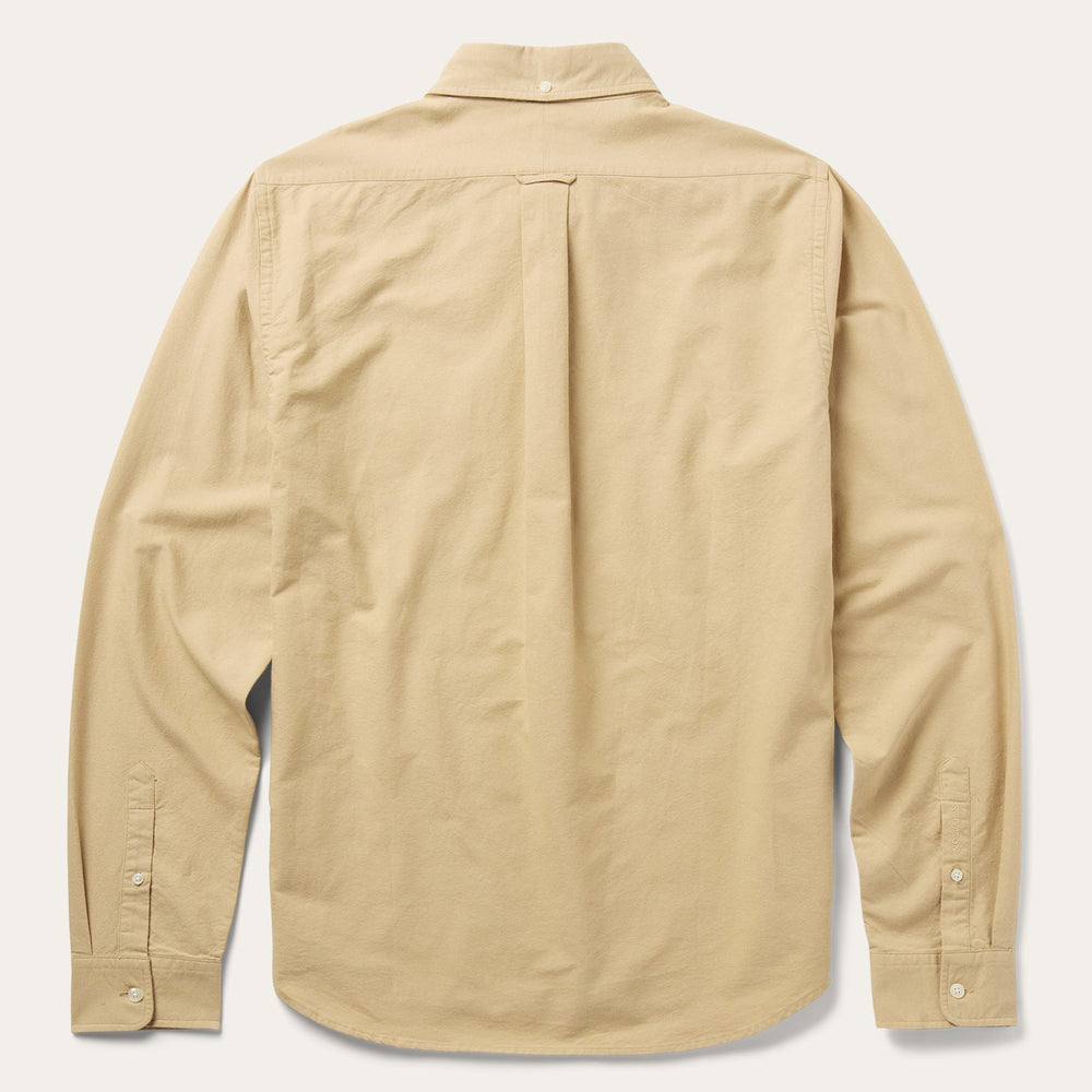 Peached Oxford Button-Down Shirt Tan | Stetson Men
