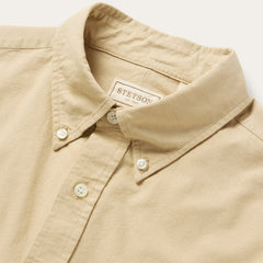 Peached Oxford Button-Down Shirt Tan | Stetson Men
