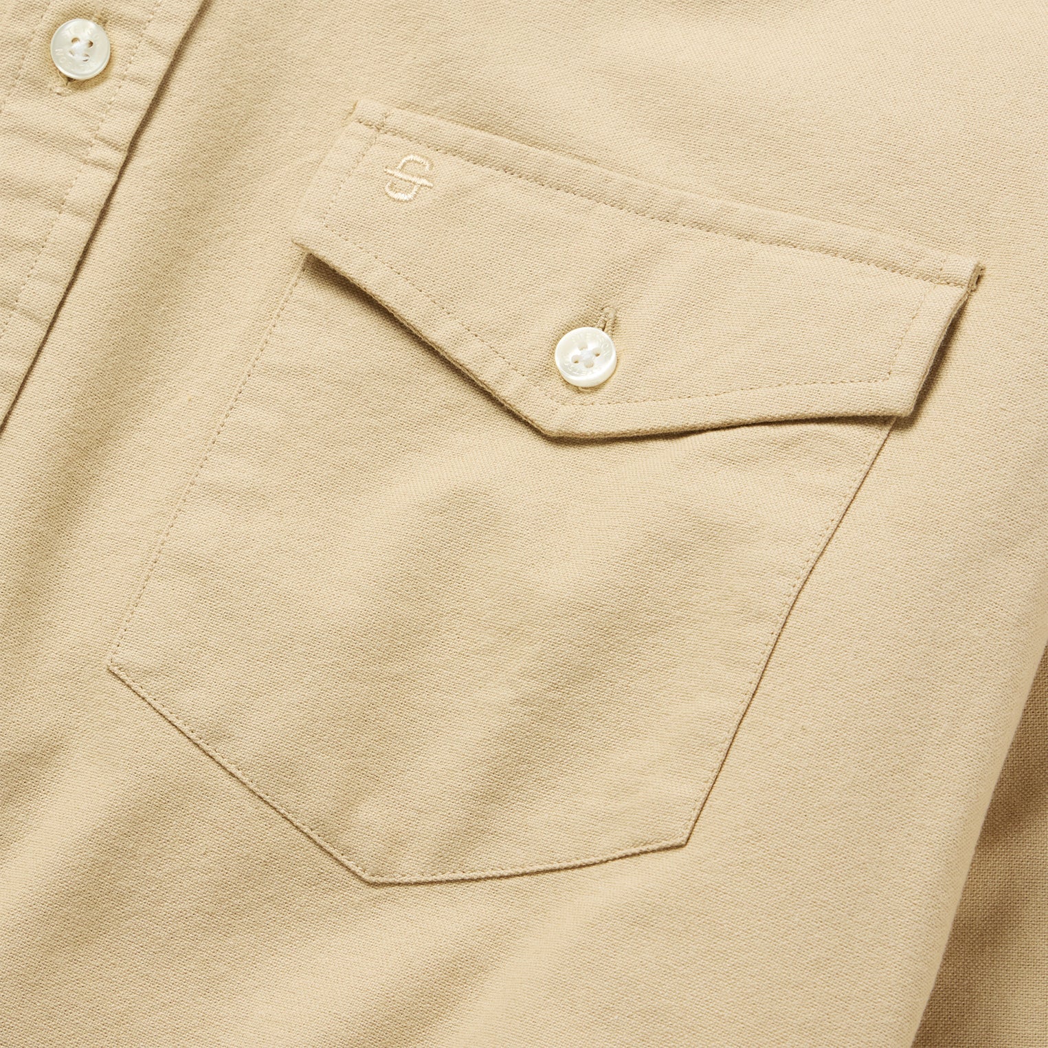 Peached Oxford Button-Down Shirt Tan | Stetson Men