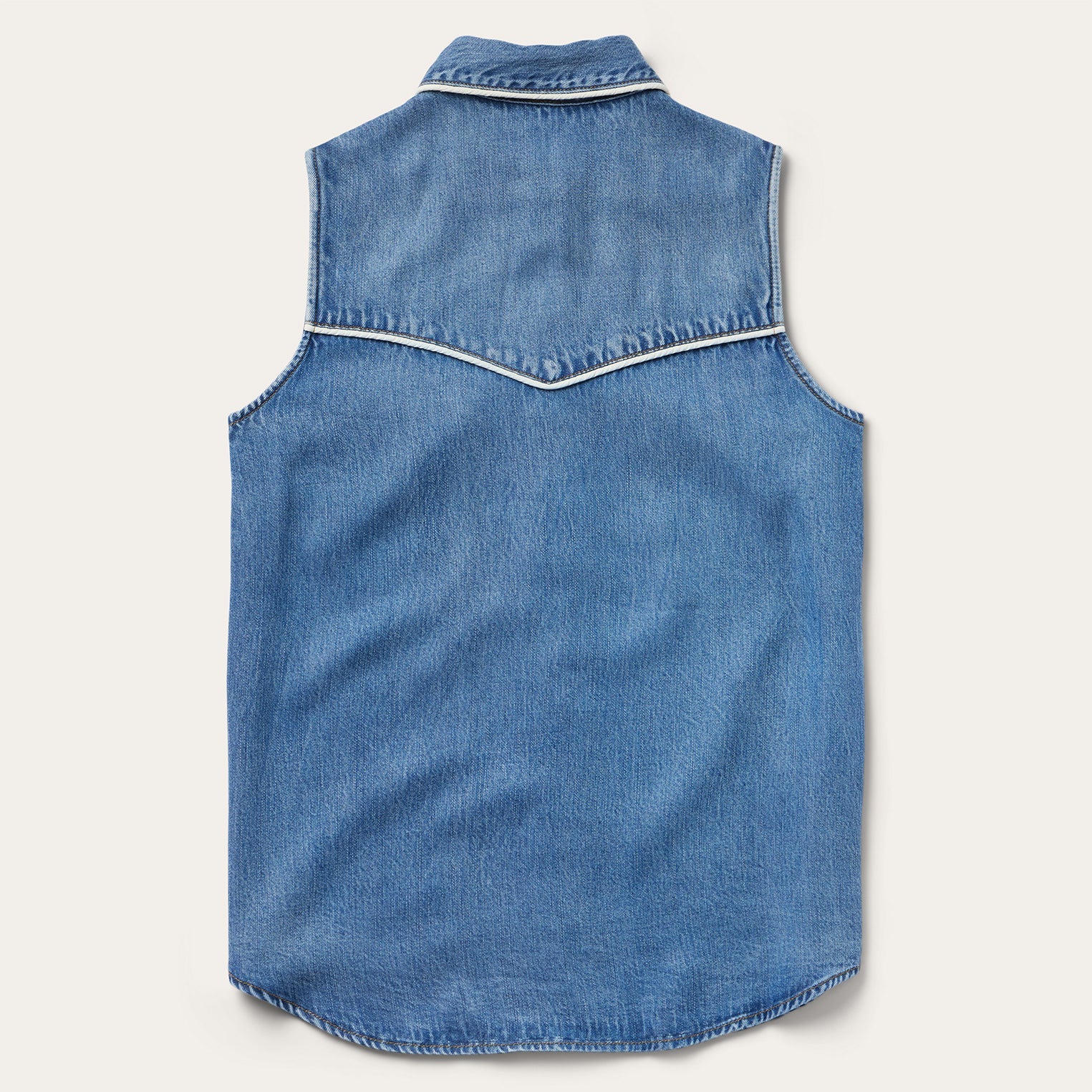 Sleeveless Denim Western Shirt Blue | Stetson Women
