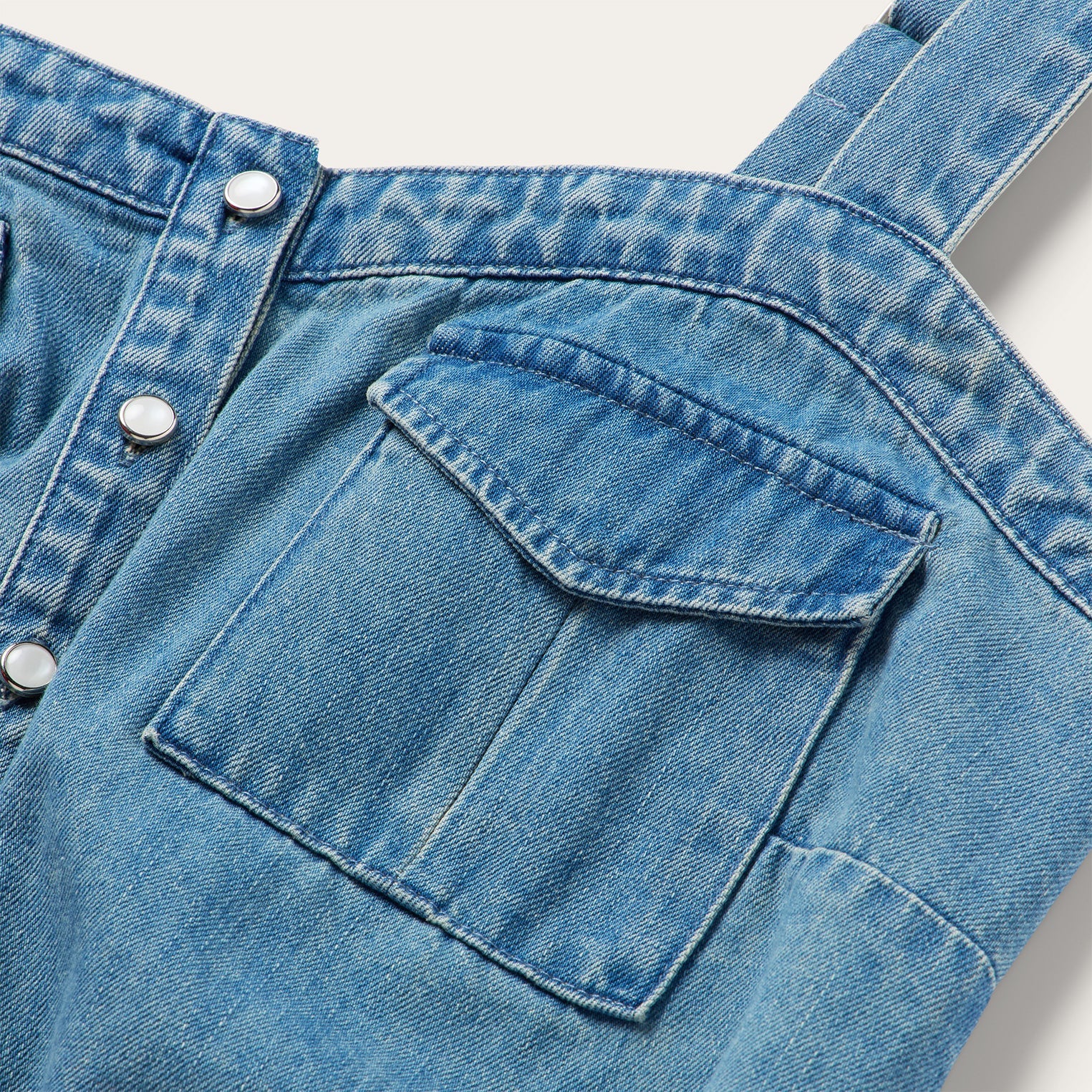 Button Front Denim Tank Top Blue | Stetson Women