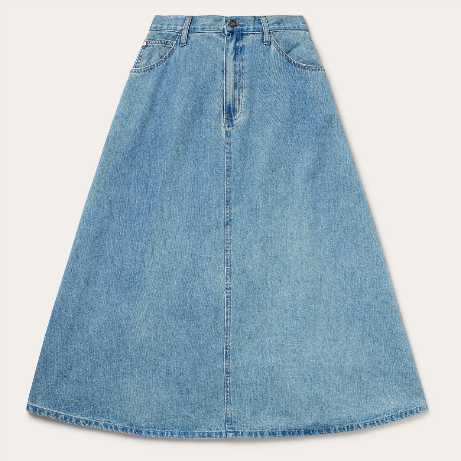 Light Wash Denim Skirt Blue | Stetson Women