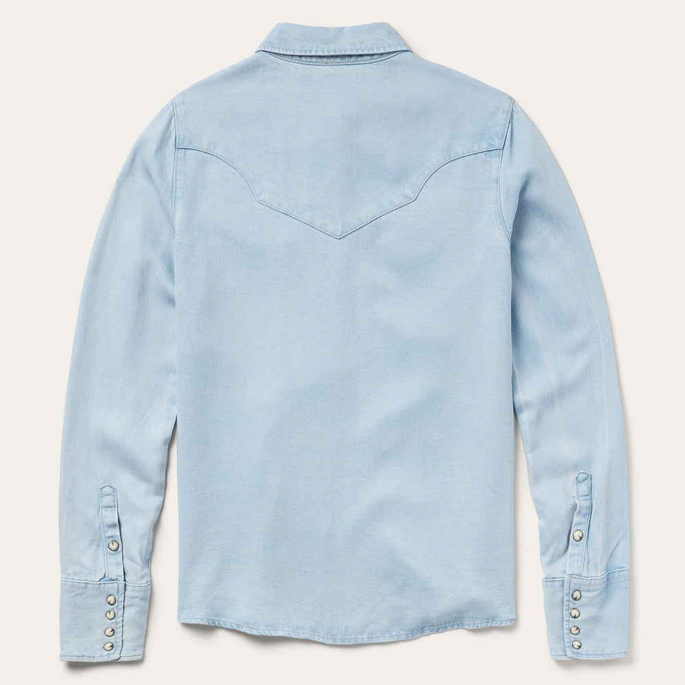 Arrow Pocket Denim Shirt Blue | Stetson Women
