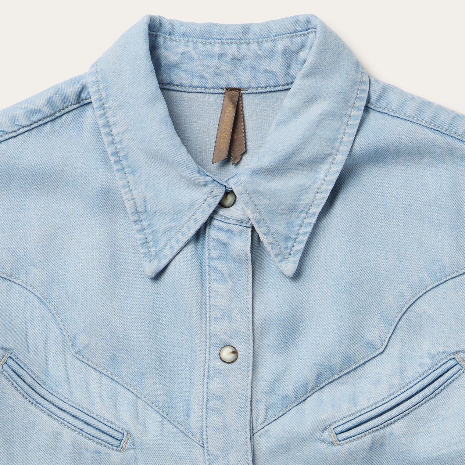 Arrow Pocket Denim Shirt Blue | Stetson Women