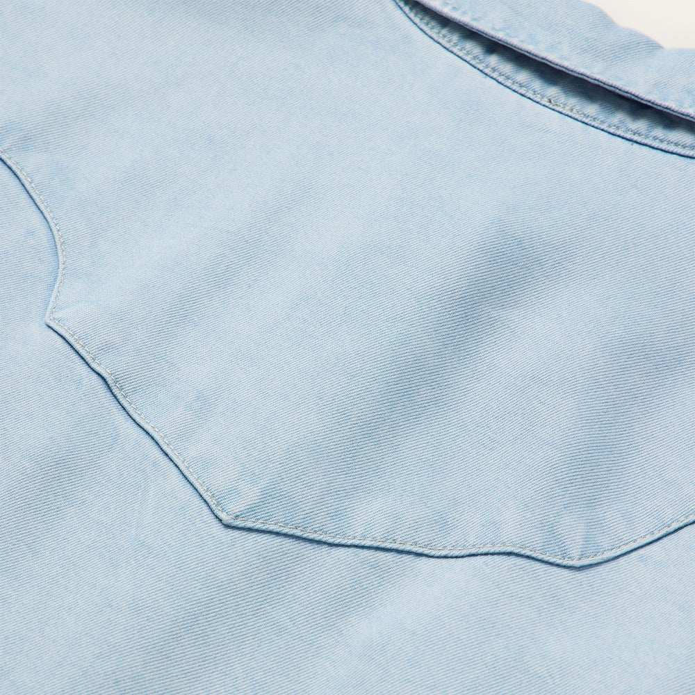 Arrow Pocket Denim Shirt Blue | Stetson Women