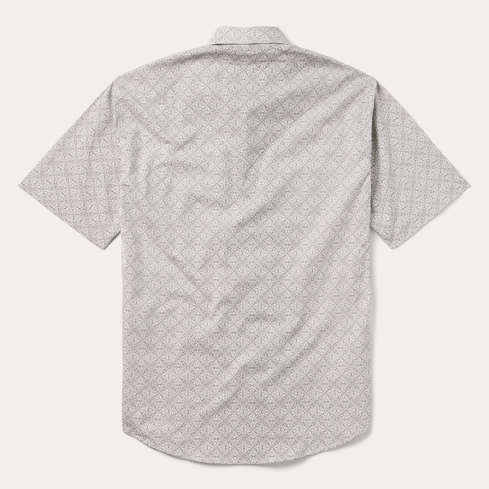 Pewter Filigree Short-Sleeve Western Shirt Grey | Stetson Men