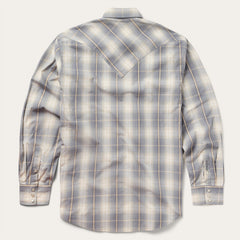 Smoke Diamonds Plaid Western Shirt Grey | Stetson Men