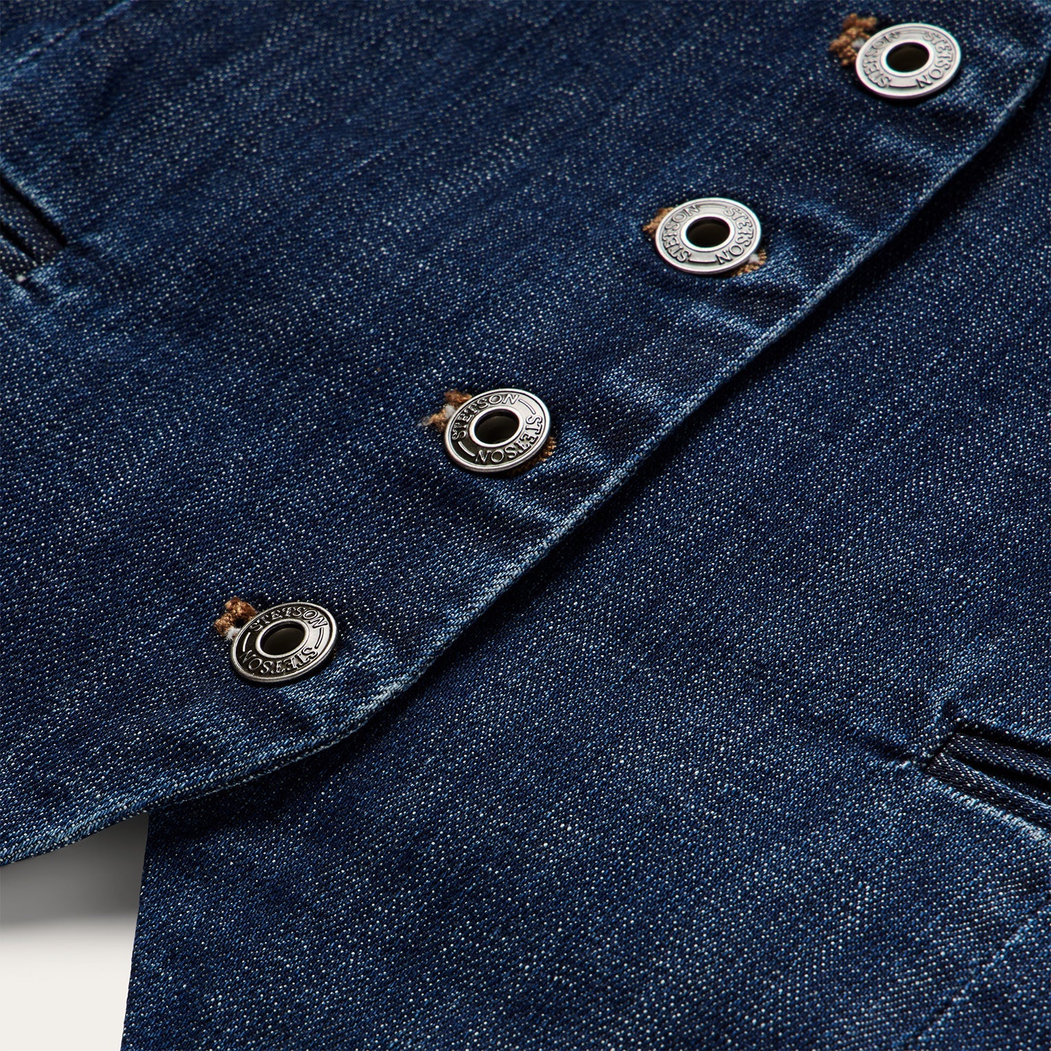 Dark Wash Stretch Denim Vest Blue | Stetson Women