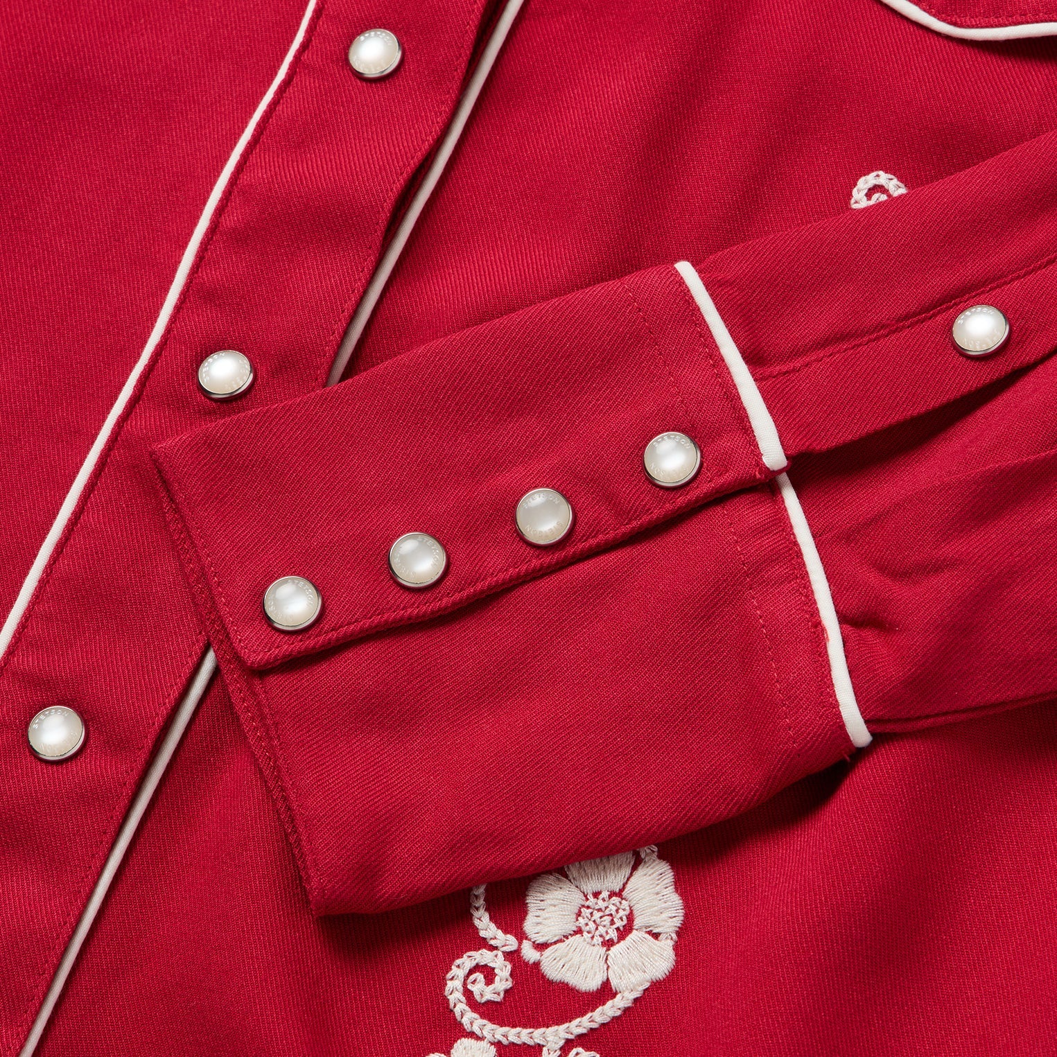 Embroidered Retro Western Shirt Red | Stetson Women