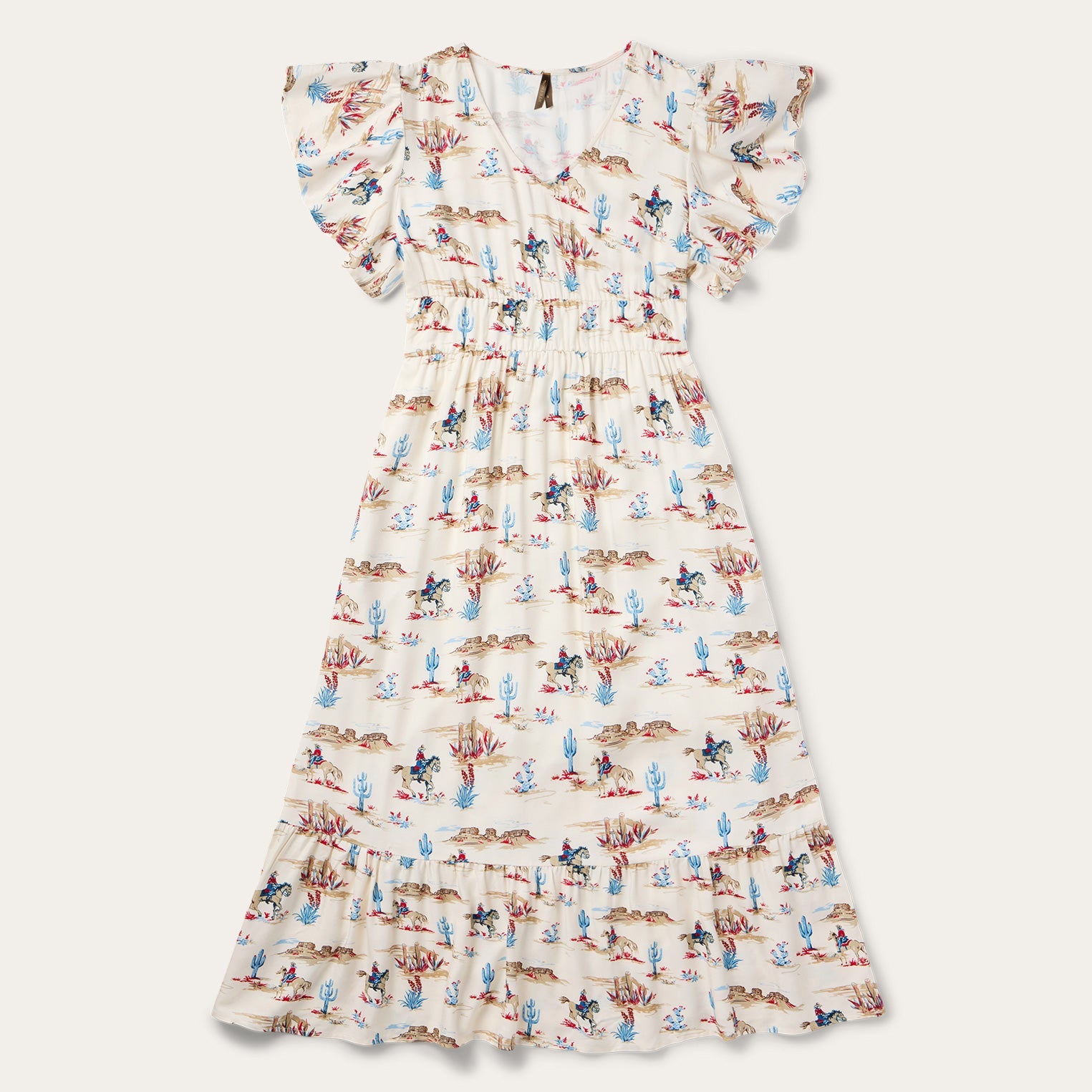 Desert Trails Print Prairie Dress White | Stetson Women