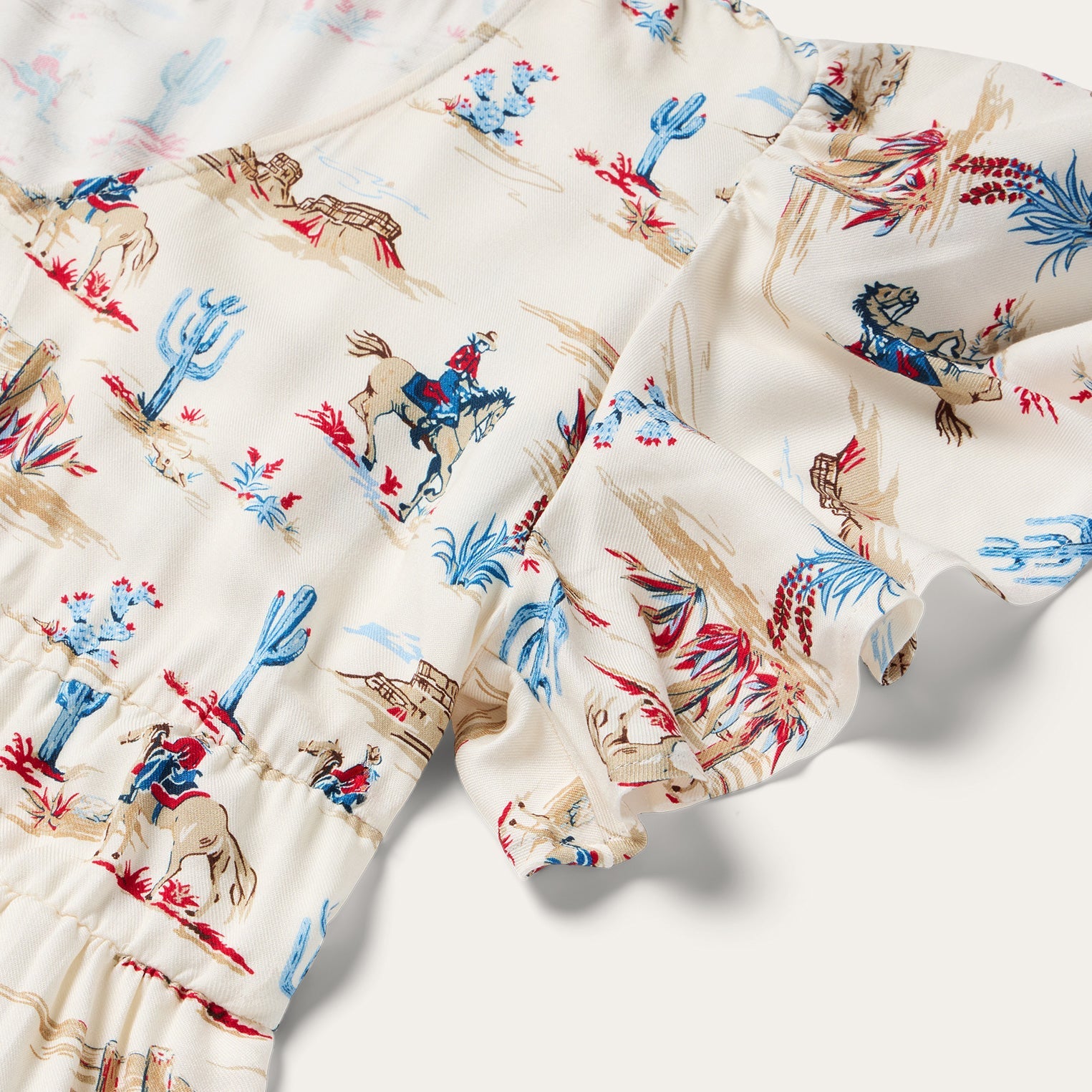 Desert Trails Print Prairie Dress White | Stetson Women