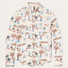 Desert Trail Print Western Shirt White | Stetson Women