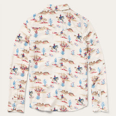 Desert Trail Print Western Shirt White | Stetson Women